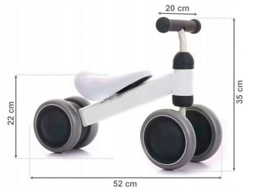 Rowerek biegowy mini rower Practise White Ecotoys na Arena.pl
