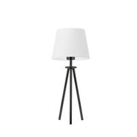 Lampka BERGEN abażur biały stelaż czarny