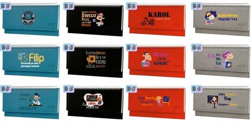 TERMINARZ STRAŻAKA personalizowany 2026 tygodniowy kalendarz biurkowy na Arena.pl