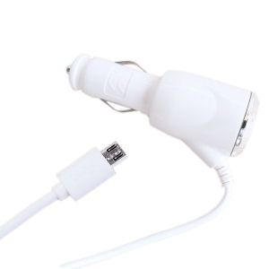 Ładowarka samochodowa MICRO USB 2A biała, bulk na Arena.pl