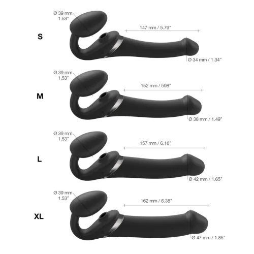 strap-on-me multi orgasm black xl - system intymny z 3 silnikami, pilot na Arena.pl