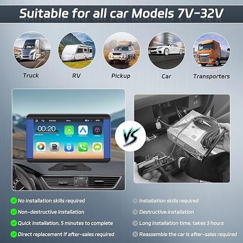 Radio samochodowe 7-calowy Ekran Carplay Android Auto na Arena.pl