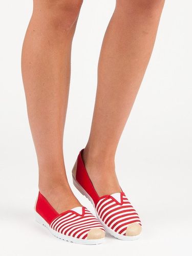 CZERWONE SLIPONY W PASKI Rozmiar - 40 na Arena.pl