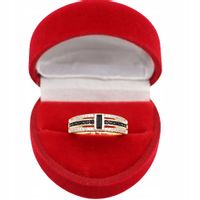 Złoty PIERŚCIONEK ze stali PL 14 USA 7 316L P639