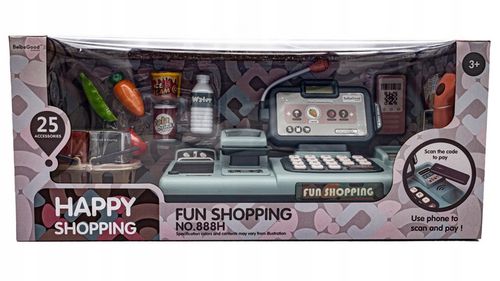 Sklepowa KASA Fiskalna DUŻY Zestaw dla Dzieci Mikrofon Waga Koszyk Czytnik na Arena.pl