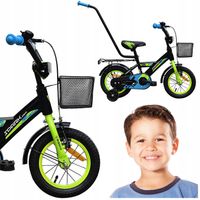 ROWEREK DZIECIĘCY 12 CALI ROWER DLA CHŁOPCA KOSZYK I PROWADNIK + GRATIS