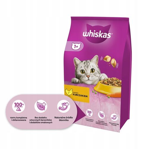 WHISKAS sucha karma dla kota z kurczakiem 14 kg na Arena.pl