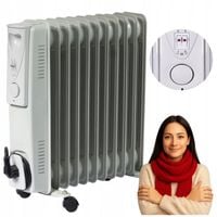 GRZEJNIK ELEKTRYCZNY 2500W OLEJOWY 11 ŻEBEREK TERMOSTAT ŻEBERKOWY OLEJAK