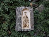 Obraz drewniany Św. Hubert patron jubileusz prezent dla Koła Myśliwskiego