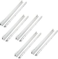 Prowadnice szuflad LOOTICH łącznie 20 sztuk na 5 szuflad 300 mm  Białe