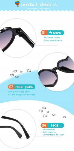 Dziecięce Okulary przeciwsłoneczne SERCE dla DZIEWCZYNKI dzieci + ETUI na Arena.pl