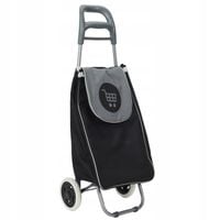 Wózek na zakupy na kółkach Shopper czarny 34x20x96 cm 50l Torba Unisex