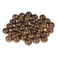 Drewniane koraliki KULA 8mm lakierowane ok. 35szt. brąz ciemny