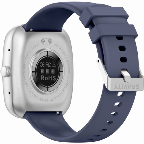 smartwatch męski gravity gt18-6 czarny pasek silikonowy + granatowy pasek na Arena.pl