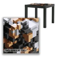 BLAT SZKLANY IKEA LACK Figury III z Twoim napisem 55x55cm 063b