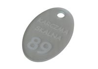 Breloki numerki do szatni z plexi grawer 50 szt. 4x7cm grubość 3mm