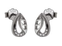 Eleganckie rodowane srebrne kolczyki łezki krople cyrkonie srebro 925 K2654