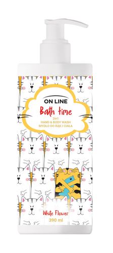 ON LINE Bath Time Mydło do rąk i ciała 2in1 White Flower 390 ml na Arena.pl