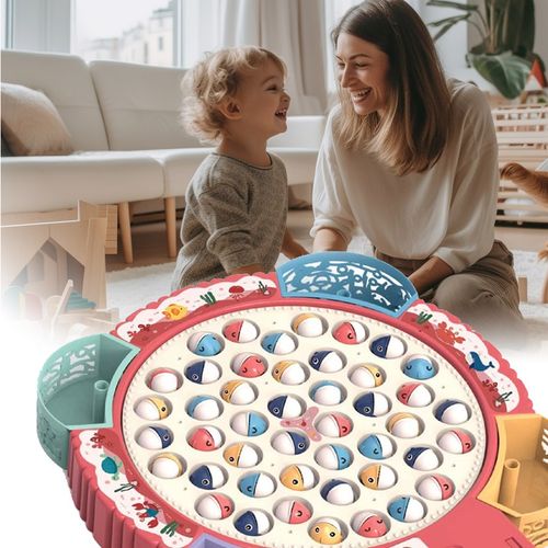 GRA ZRĘCZNOSCIOWA ŁOWIENIE RYBEK NA MAGNES KOTEK WĘDKI PUZZLE DLA DZIECI na Arena.pl