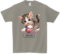 Koszulka T-shirt dla dzieci - Zwierzęta - Kotek - Dodaj imię jeśli chcesz