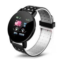 Smartwatch smartband 119s nowoczesny elegancki na codzień CZARNO SZARY