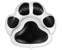 Balon foliowy łapka czarna, 60 cm