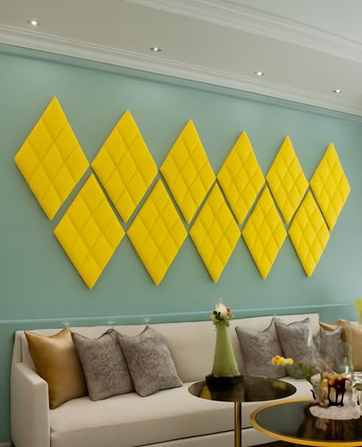 Pianka akustyczna KOSTKA wypukła 30x30x5 cm Panel wygłuszający BUFFO Żółty na Arena.pl