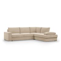 Duży narożnik, Momento, prawy, sztruks, 287x231x86 cm, beżowy | TYLETEGOTU