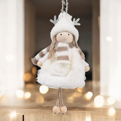 anioł świąteczny boże narodzenie z pluszu biały asn12b na Arena.pl