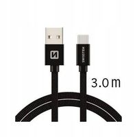2 x KABEL SWISSTEN TEXTILE USB/USB-C 3A 3M BLACK