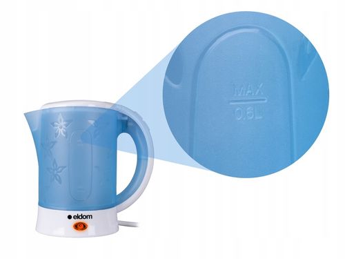 Czajnik elektryczny turystyczny 650W Eldom 0,6L mały podróżny plus 2 kubki na Arena.pl