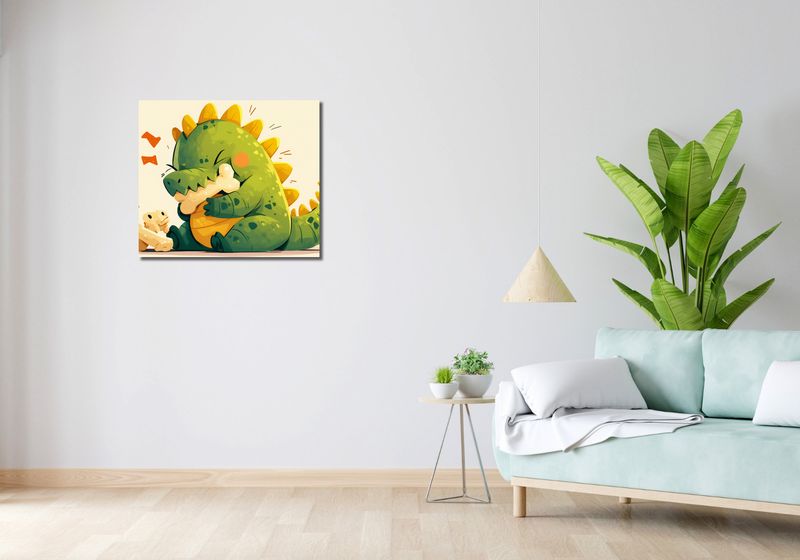 Obraz 70x60cm Uroczy Dinozaur zdjęcie 2