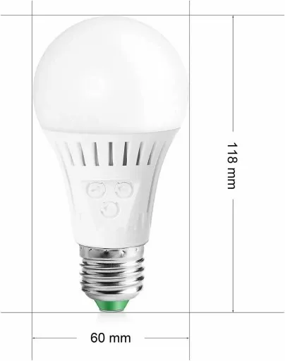 Zestaw 2 żarówek LED z czujnikiem ruchu E27 7W Elrigs zdjęcie 2
