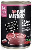 Pan Mięsko Karma Mokra Dla Szczeniąt Wieprzowina Z Kaczką Puszka 400G
