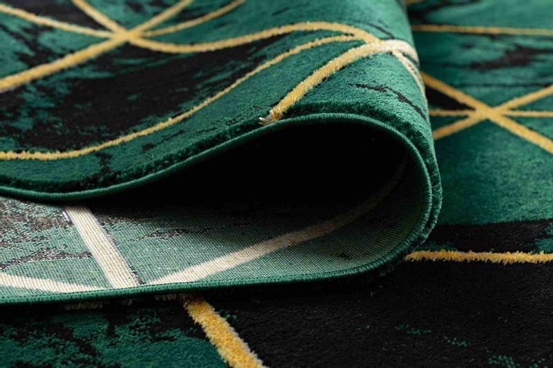 RUG/LU/ESTEMA/MARBLETRIANGLES/BOTTLEGREEN+GOLD/80x150 zdjęcie 7