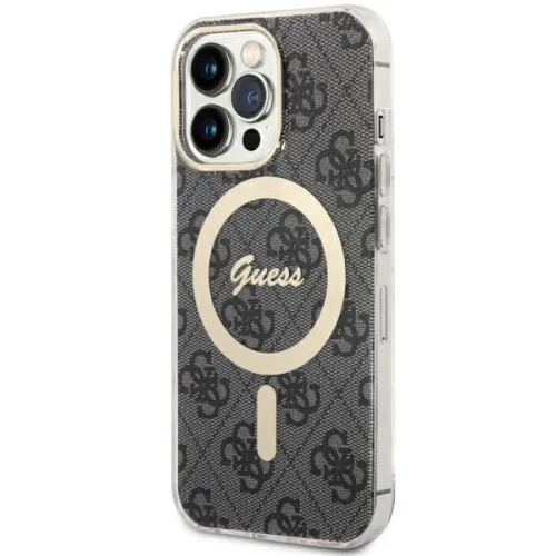 Etui Guess 4G MagSafe na iPhone 13 Pro / iPhone 13 - czarne na Arena.pl