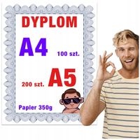 DYPLOMY DYPLOM ULOTKI DRUK A4 - 100 szt. A5 - 200 szt. do wyboru KREDA 350g