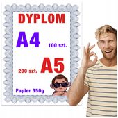 DYPLOMY DYPLOM ULOTKI DRUK A4 - 100 szt. A5 - 200 szt. do wyboru KREDA 350g