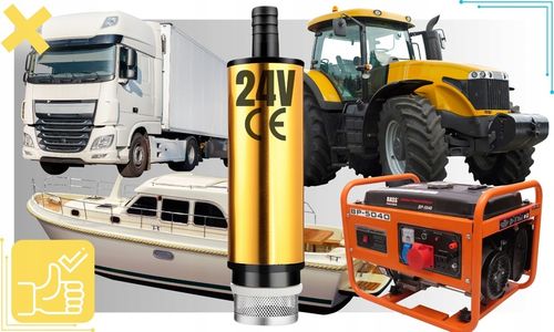 DUŻA POMPKA POMPA DO SPUSZCZANIA PALIWA ROPY OLEJU WODY ELEKTRYCZNA 24V na Arena.pl