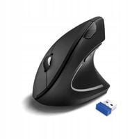 Ergonomiczna Bezprzewodowa Mysz pionowa do komputera, czarna TECKNET MS007