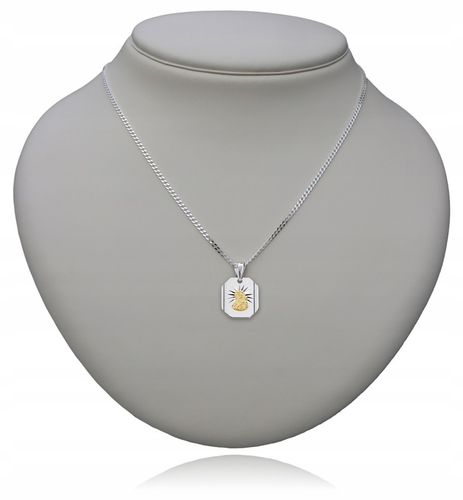 Łańcuszek Medalik Komunijny Srebrny Matka Boska do Komunii Chrztu ze Srebra na Arena.pl