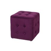 Puf welurowy 30 x 30 x 32 cm fioletowy WISCONSIN