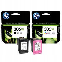 Tusz HP 305XL czarny (black), trójkolorowy komplet 3YM62AE 3YM63AE oryginał