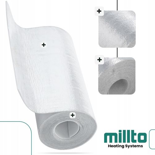 Ekran Zagrzejnikowy Mata Aluminiowa 5m Pianka Izolacyjna Odbijająca Ciep GO na Arena.pl