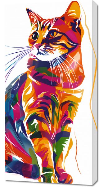 Obraz 50x100cm Nasycony Kot zdjęcie 1