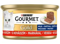 Pyszna karma dla kota z dodatkiem witamin Gourmet Gold Mus z Wołowiną 85g