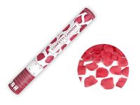 Konfetti pneumatyczne tuba bordowe płatki róż, 40 cm