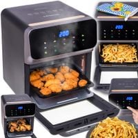 FRYTKOWNICA PIEKARNIK BEZTŁUSZCZOWY AIR FRYER LINBOX 10L CZARNY