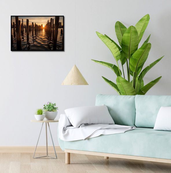 Plakat 60x40cm Zachód Słońca przy Palach zdjęcie 4