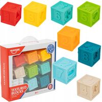 Klocki sensoryczne edukacyjne miękkie gryzak ząbkowanie dla dzieci 8 szt